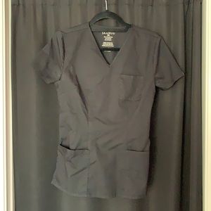 Jaanuu Black Scrub Top